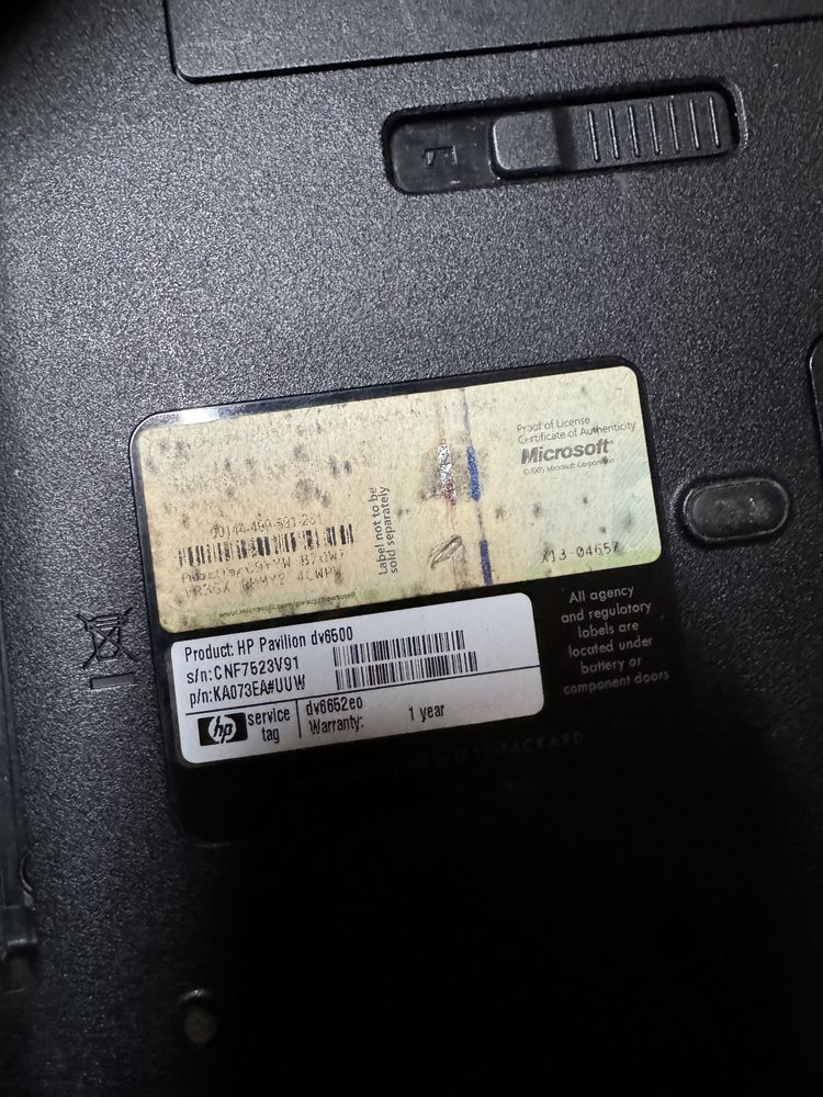 Komputer Laptop hp Pavilion Dv 6500