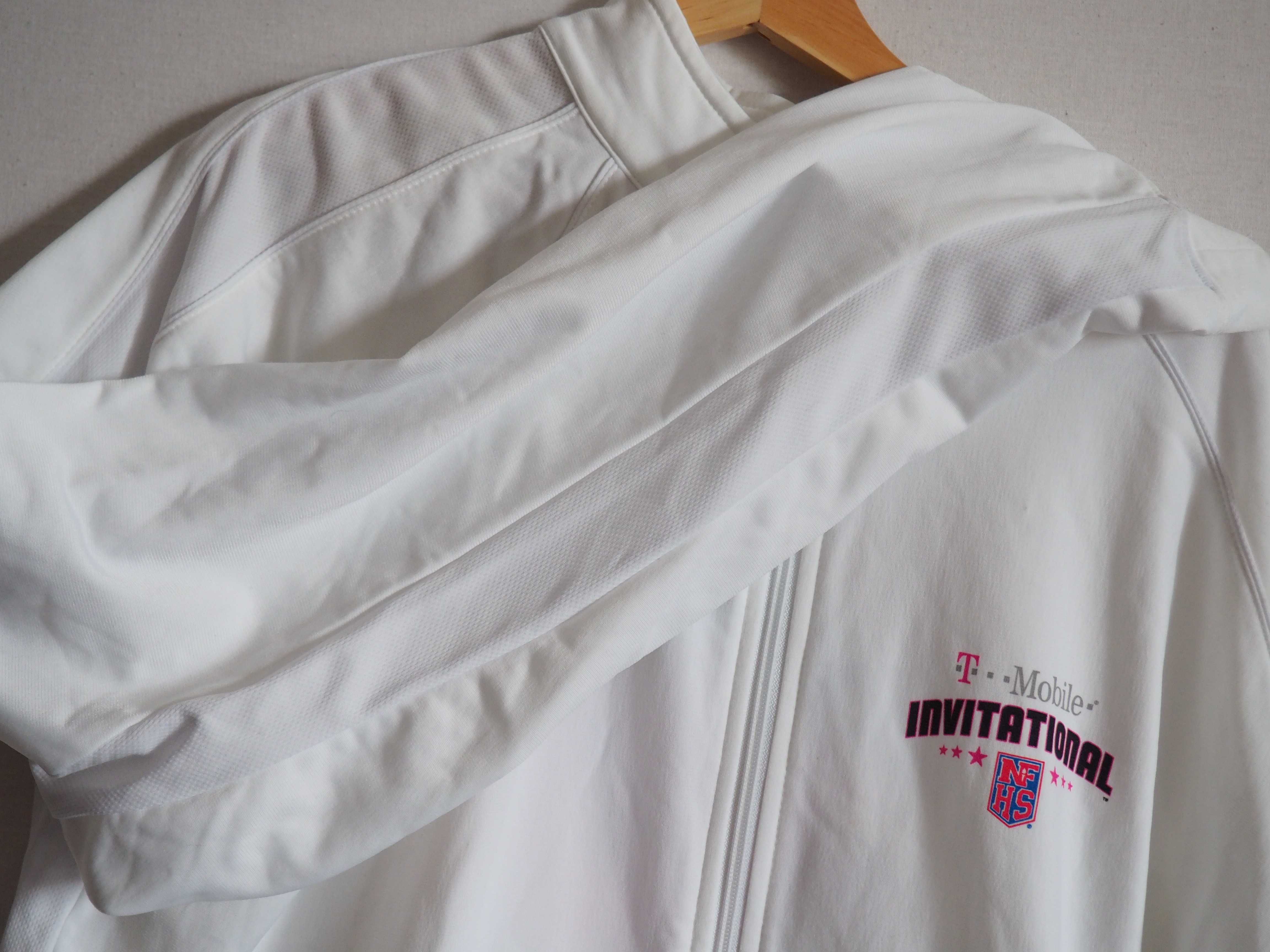 Bluza na zamek biała sportowa duża oversize XL
