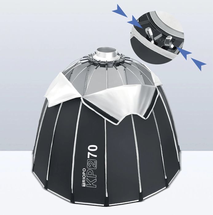 Софтбокс TRIOPO KP2-70 см з сотими, октобокс швидкоскладний, Bowens
