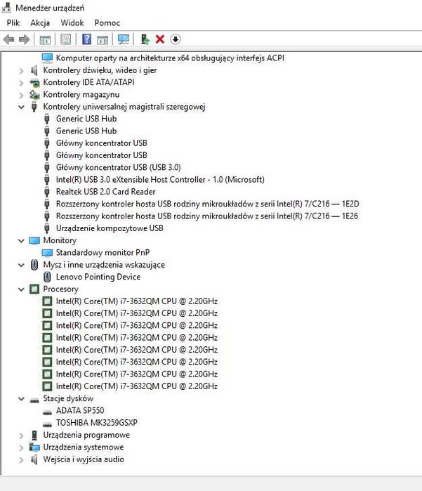 Laptop Lenovo Intel Core i7