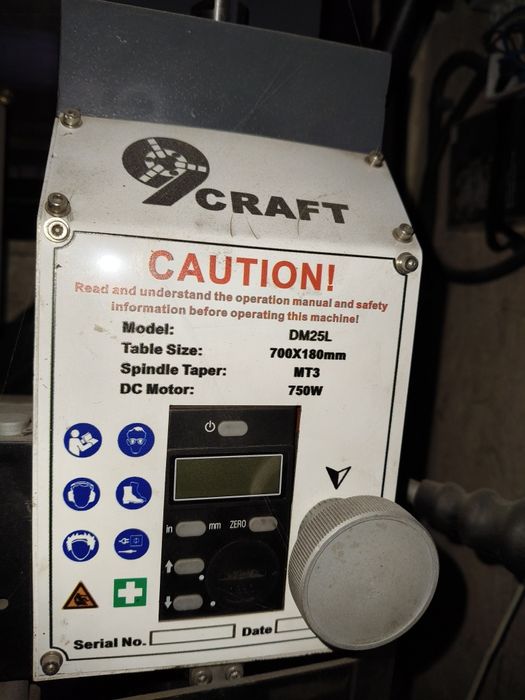 Фрезерно сверлильный станок 9craft dm25l