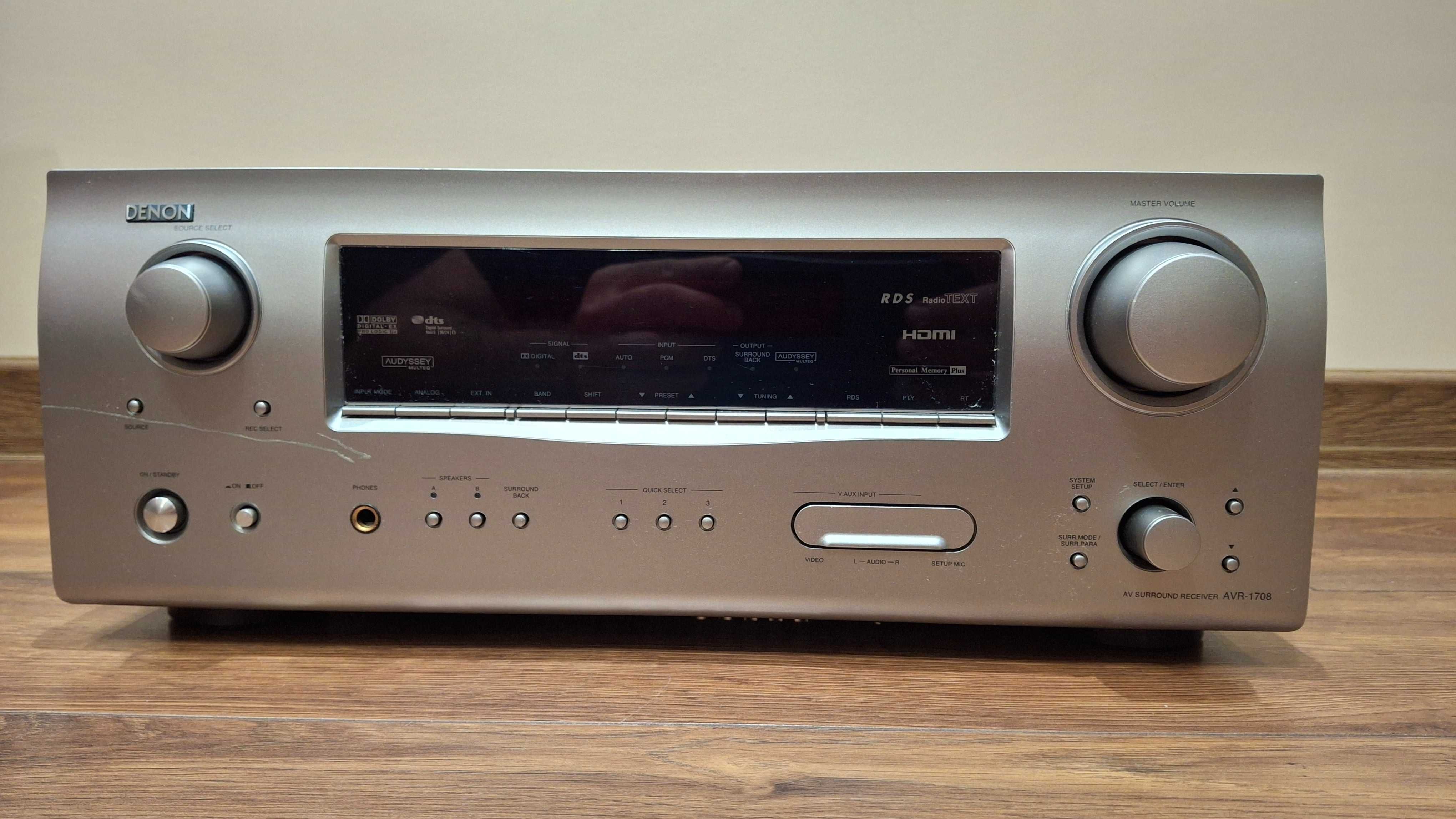 Amplituner Denon AVR 1708 7.1 srebrny