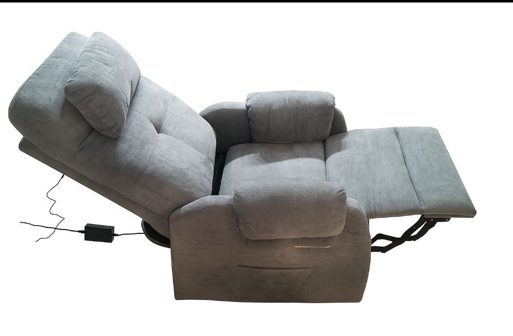 Elektryczny fotel relaksacyjny z masażem i USB – nowy