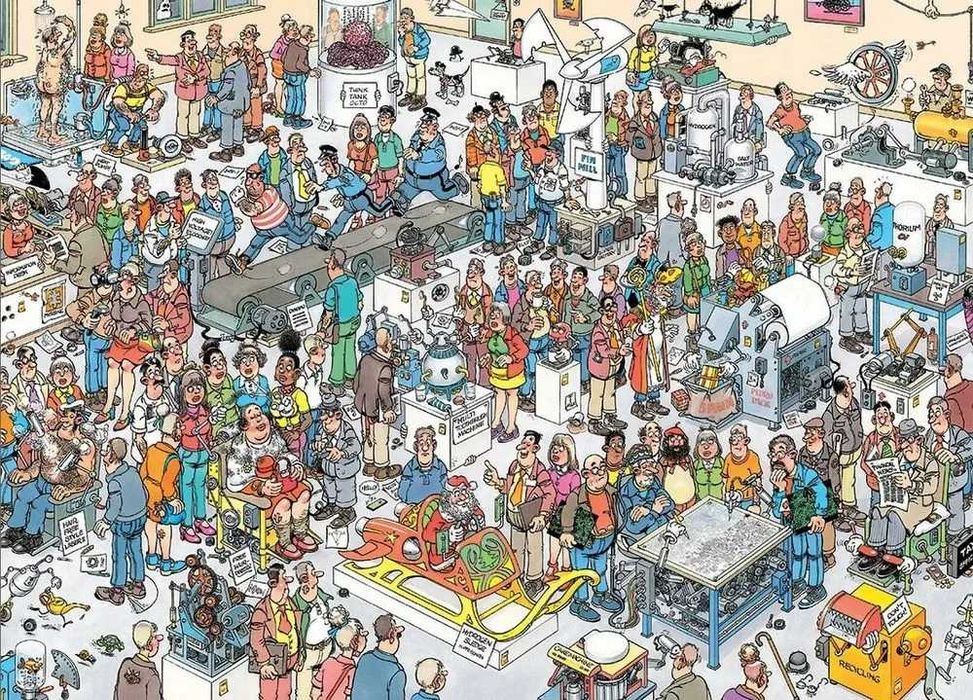 Puzzle Jumbo Jan van Haasteren 1000 elementów Puzzle Targi przyszłości