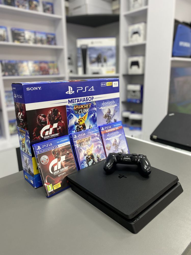 Sony PlayStation 4 Slim 1tb + 3 гри