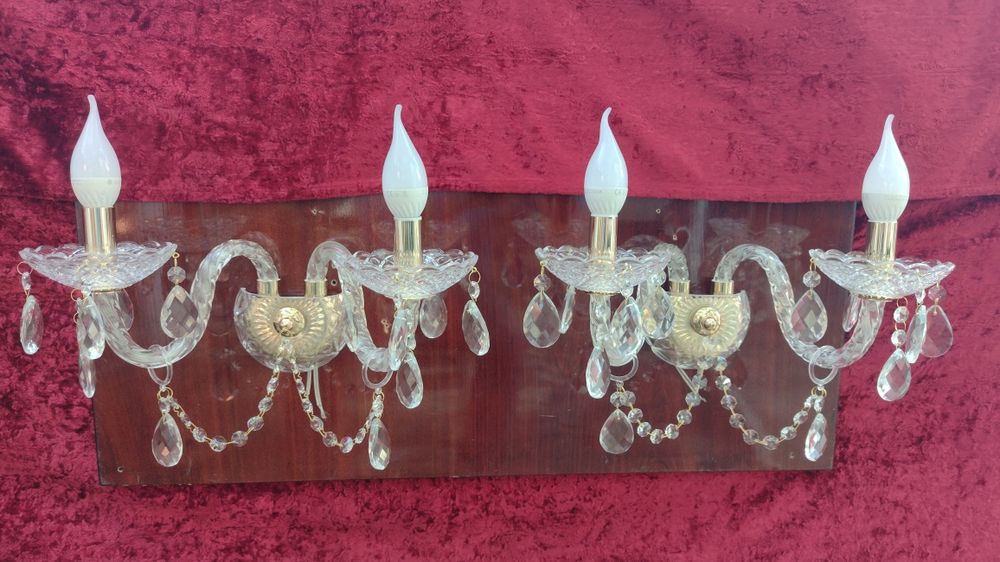 Хрустальние бра 2 шт Чехія