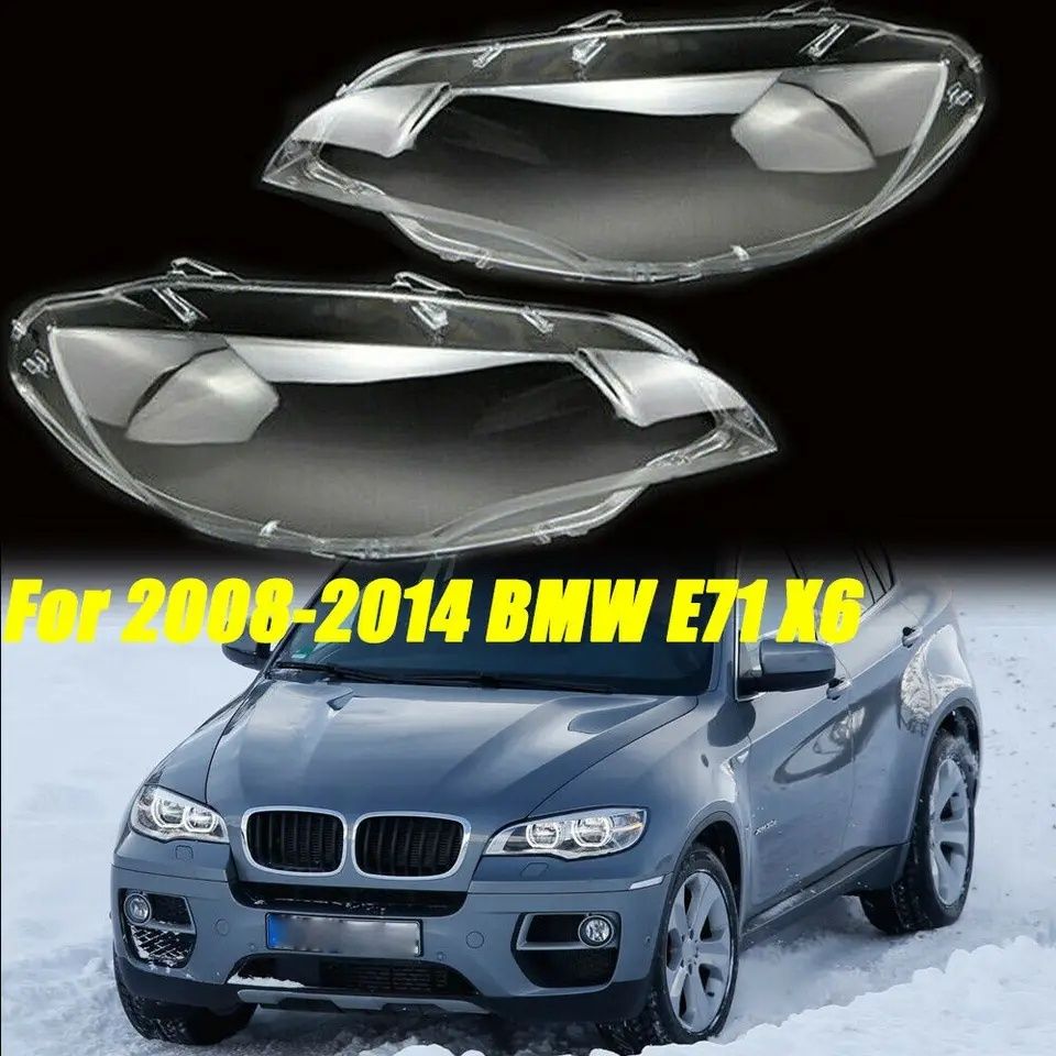 Vidro lente capa farol ótica BMW X6 E71 2008 a 2014