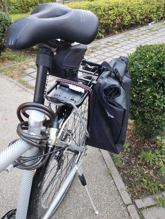 NOWA sakwa boczna 15L na rower, wodoodporna torba na zakupy bagażnik