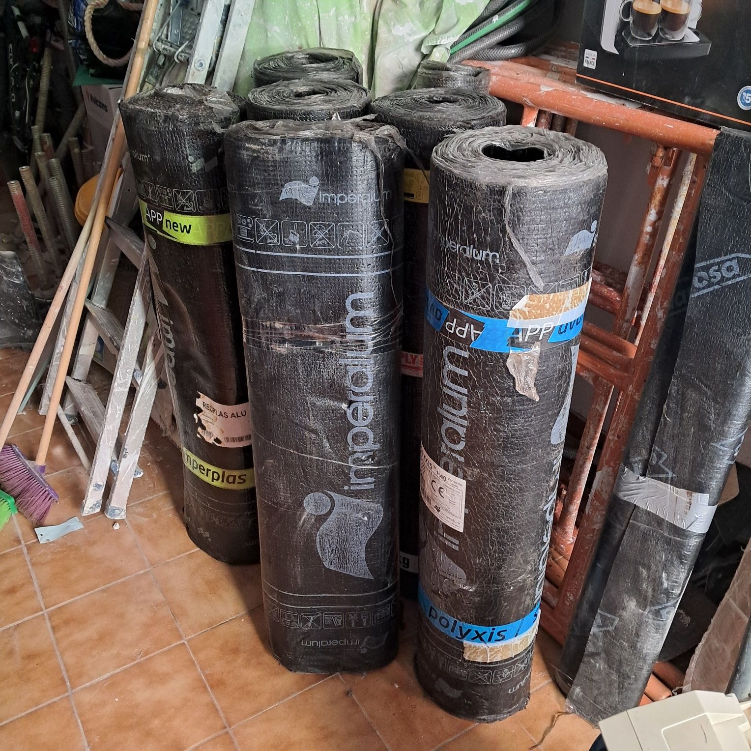 Telas alfalticaz, xisto , aluminio