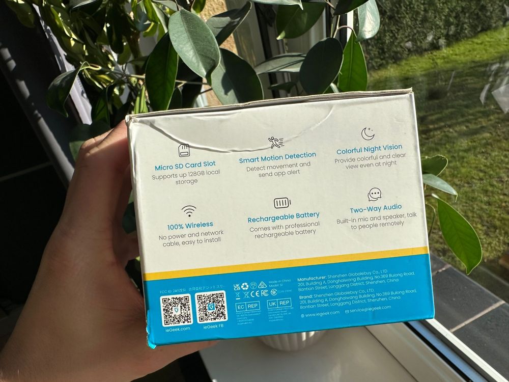 Kamera Iegeek 2k Battery security camera biała TOMI-TECH