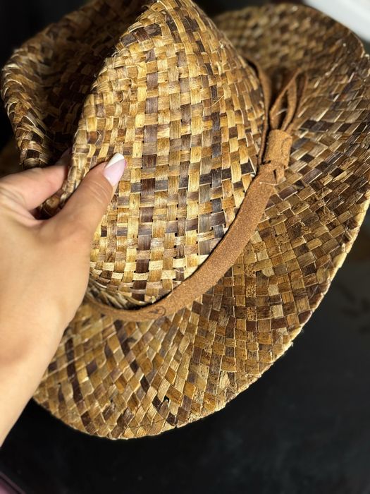 Итальянская шапка панама головной убор ковбой на пляж натурал солома