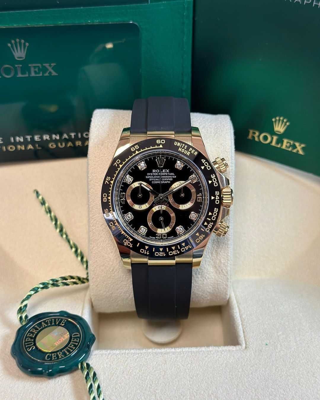 Rolex daytona gumowa/diamentowa tarcza