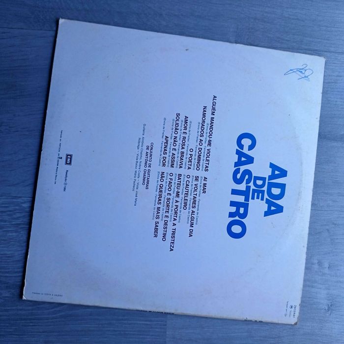 Ada de Castro LP fado Alguem Mandou-me Violetas (1984)
