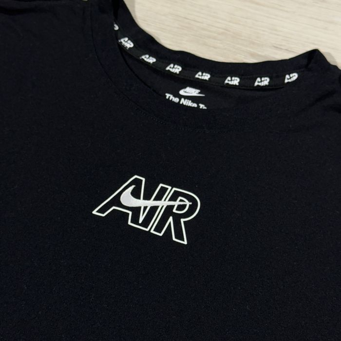 Нова Жіноча Чорна Кроп Футболка Найк Айр Nike Air Fit, L, Оригінал