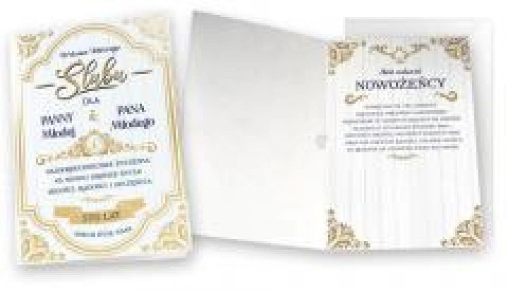 Karnet muzyczny Ślub Kukartka oprawa: folia