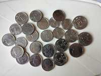 Zestaw 25 ukraińskich monet.