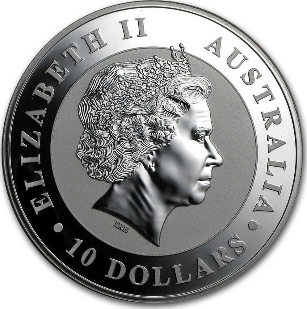 10 унций серебра 10 долларов "Австралийская кукабарра" 2010г