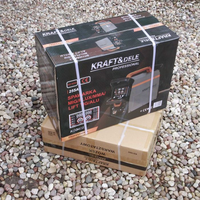 Migomat FLUX Gaz Mig ALU TIG Spawarka MMA 255A 4w1 Kraft&Dele KD3422