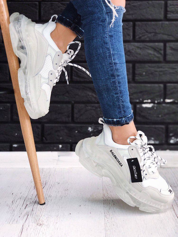 Buty Balenciaga Triple S clear sole white