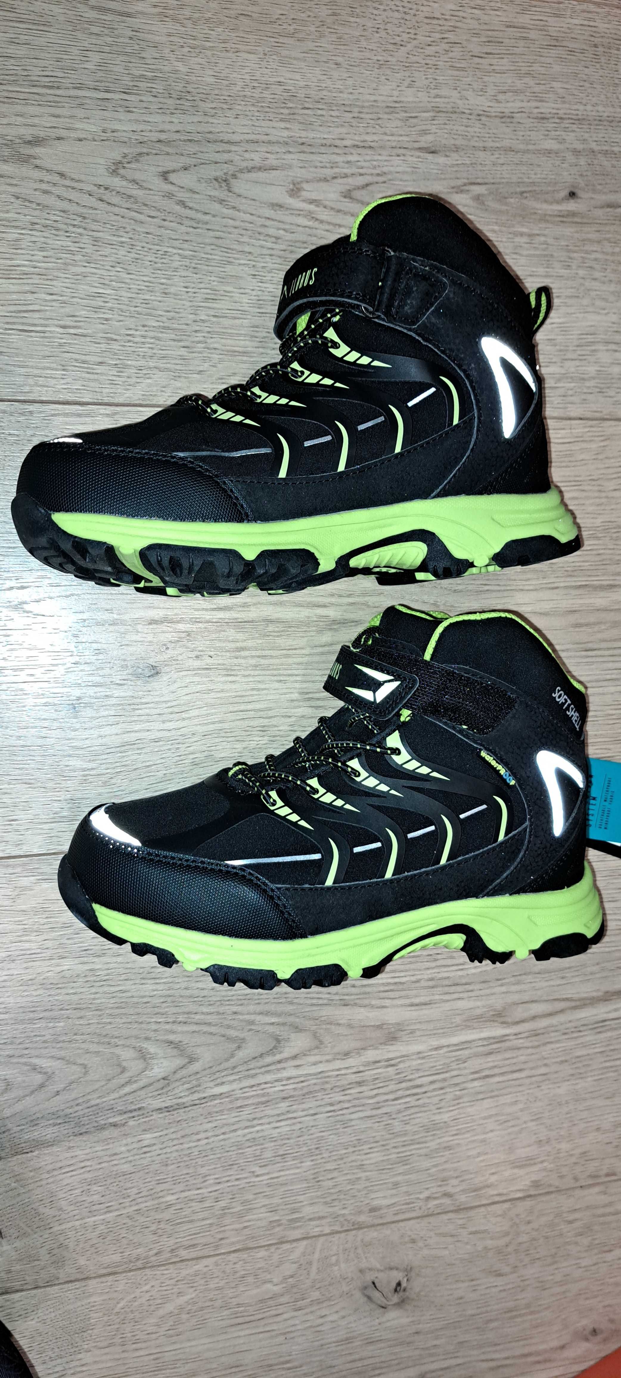 Buty zimowe  Elbrus Juniorskie Jr 4262 Blk Lime Silverr roz.33