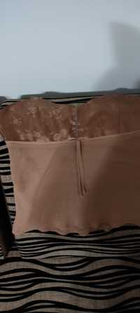 Pięknyszlafrok, spodnie o koszulka w kolorze mlecznej czekolady