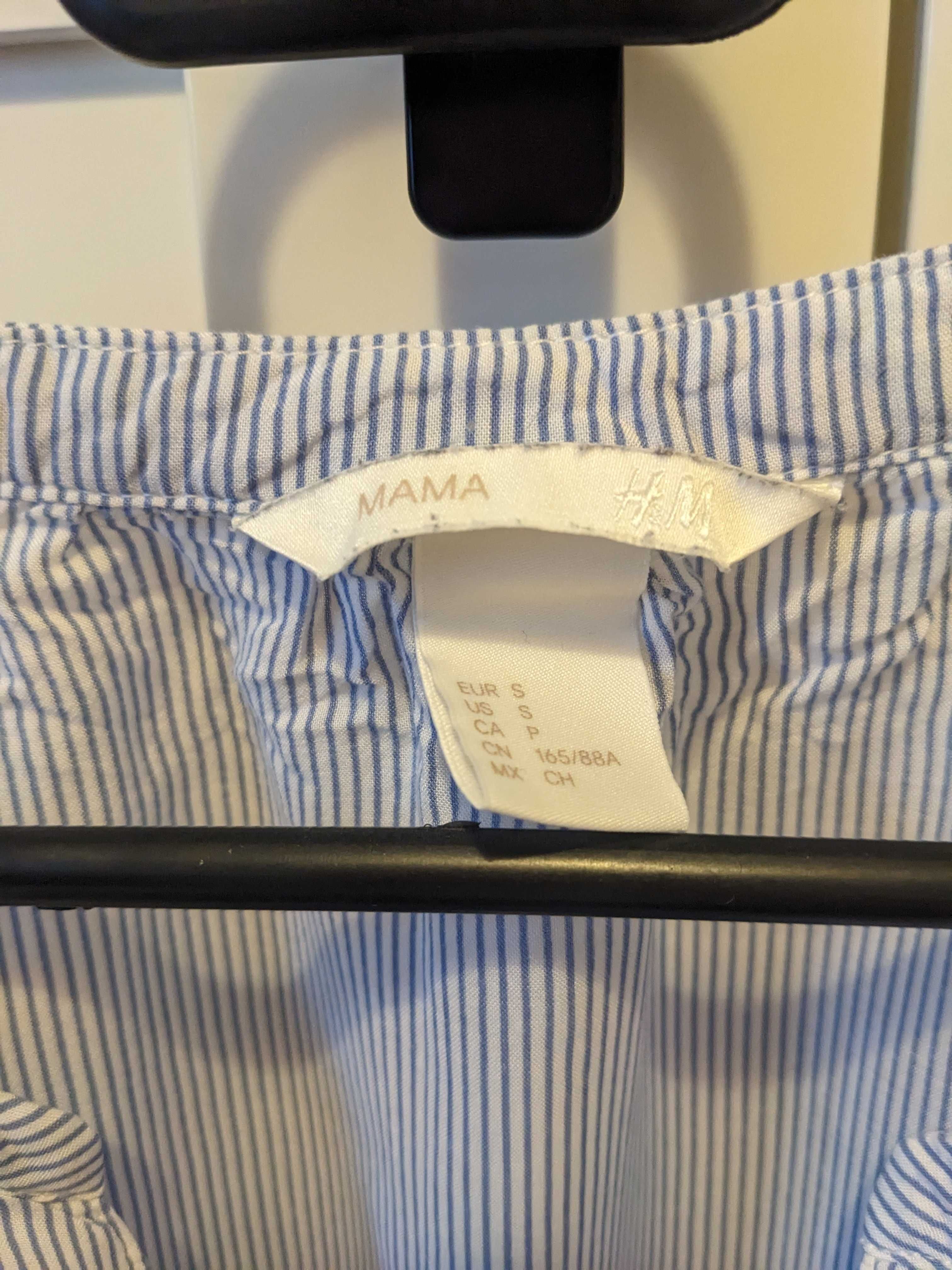 Bluzka/koszula ciążowa z krótkim rękawem H&M, r. S