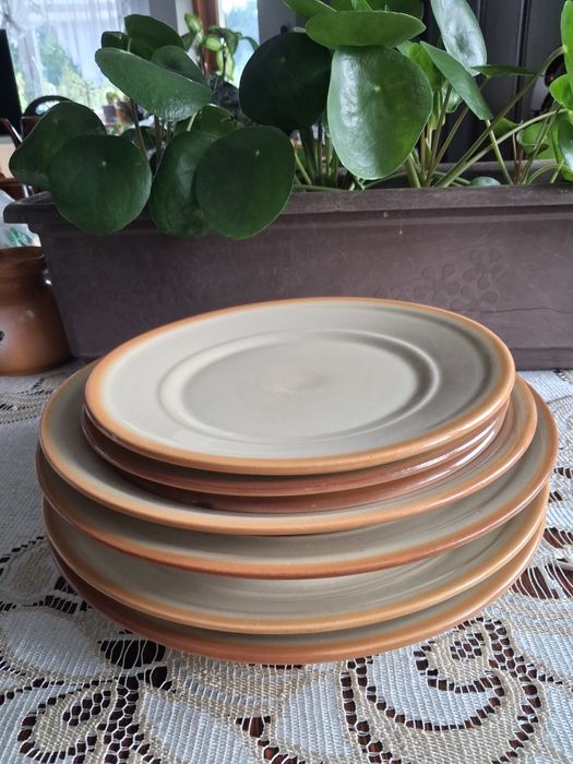 Talerze porcelitowe tułowice wintage