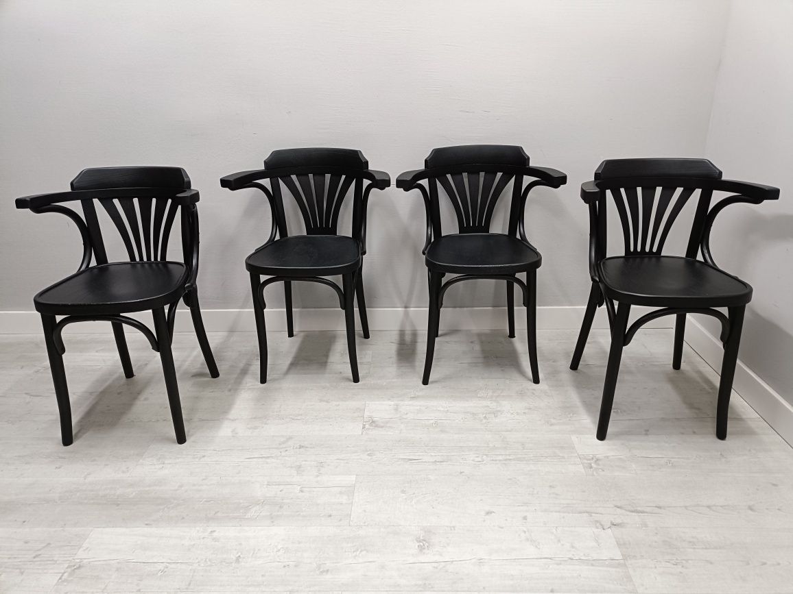 Krzesła czarne Thonet Fameg Vintage gięte czarne 40szt