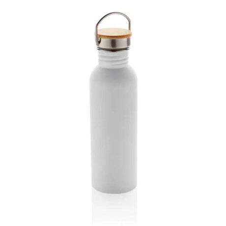 Пляшка для води, пляшка з нержавіючої сталі з бамбуковою кришкою