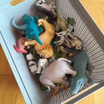 Conjunto de animais plásticos diverso