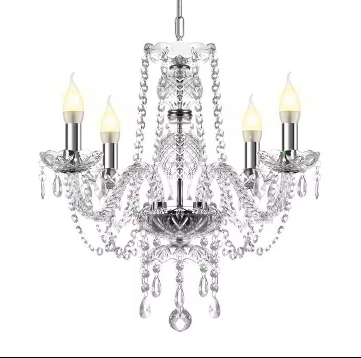 Ekskluzywny żyrandol kryształowy 4-ramienny - lampa sufitowa 44x90cm