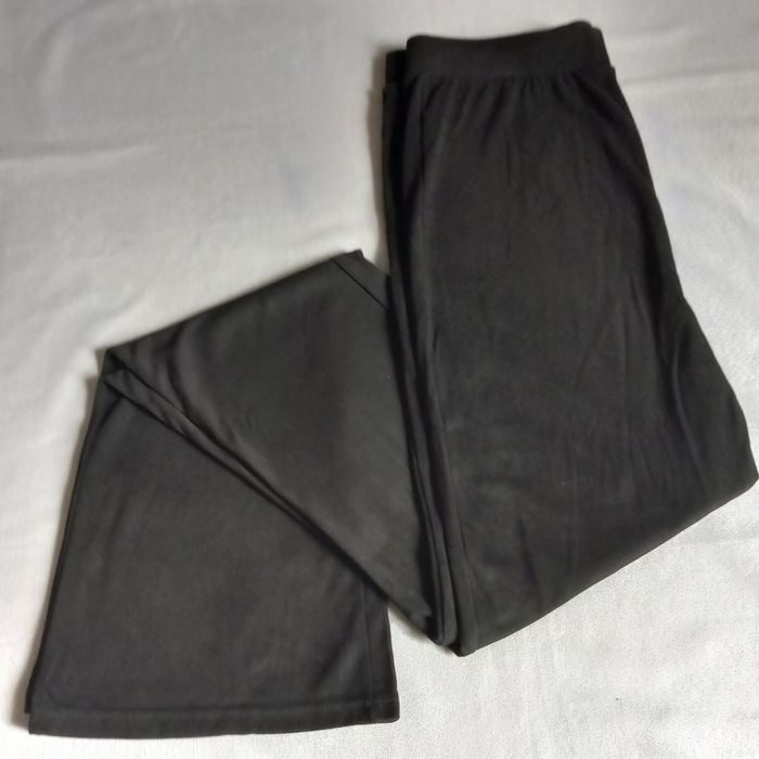 Legginsy damskie zamszowe czarne L