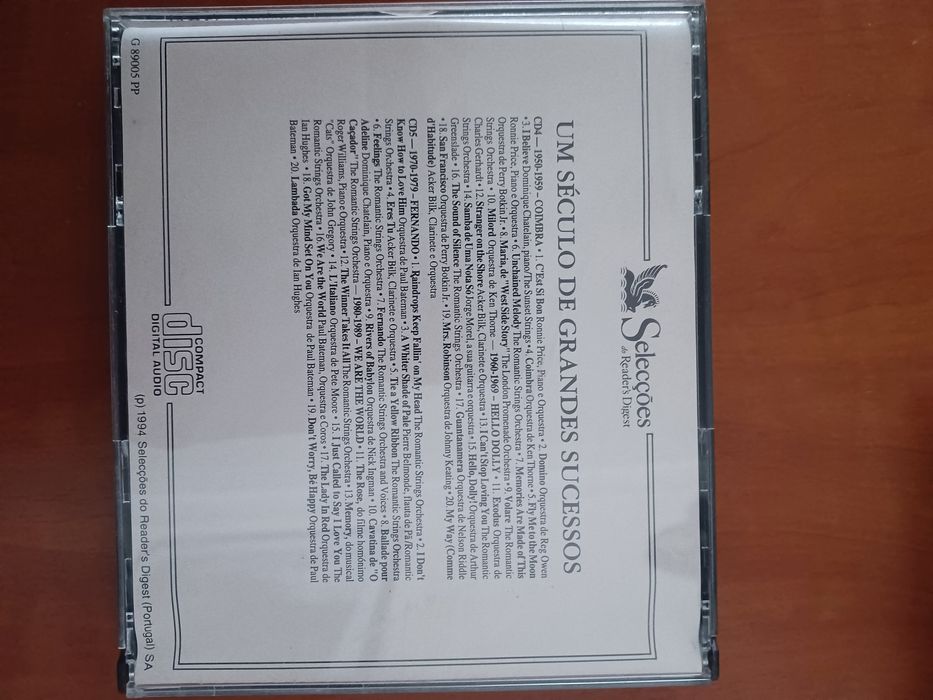 Coleção de 5 CD's "Um Século de Grandes Sucessos" das Selecções