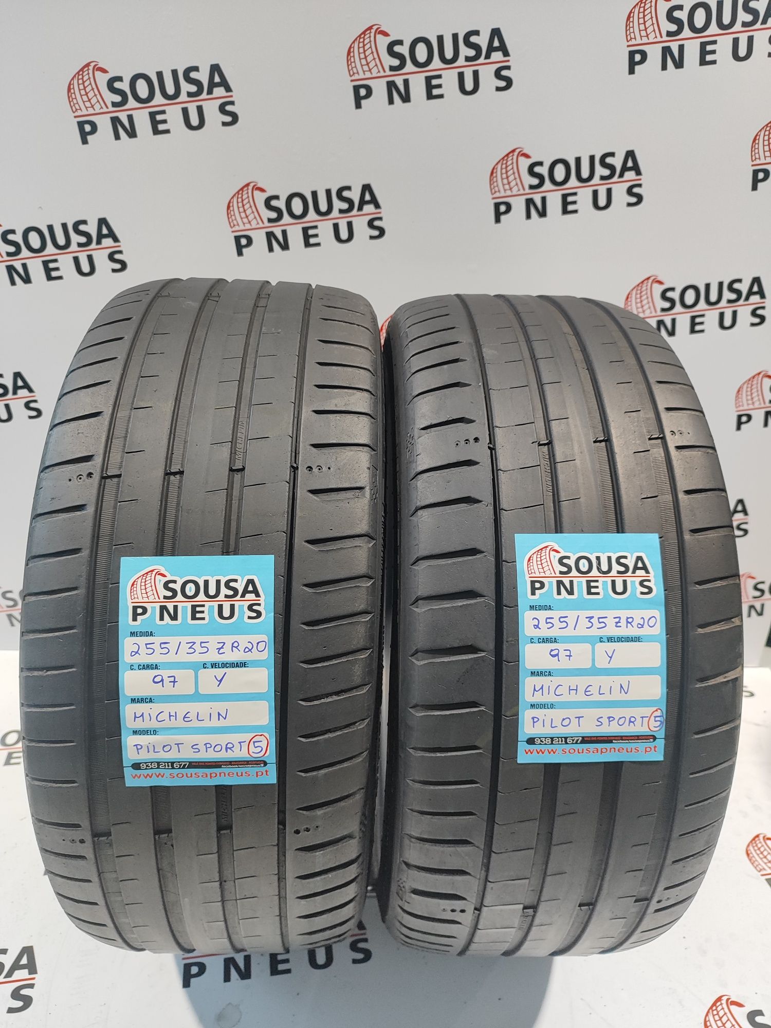 2 pneus semi novos 255-35ZR20 Michelin - Oferta dos portes