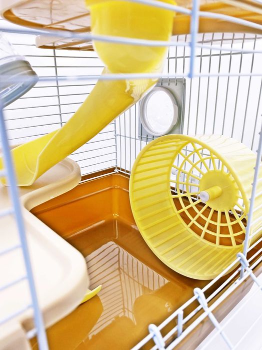 Красивая 3хэтажная клетка с туннелями для хомяка. AV3502. 35x28 x41cm