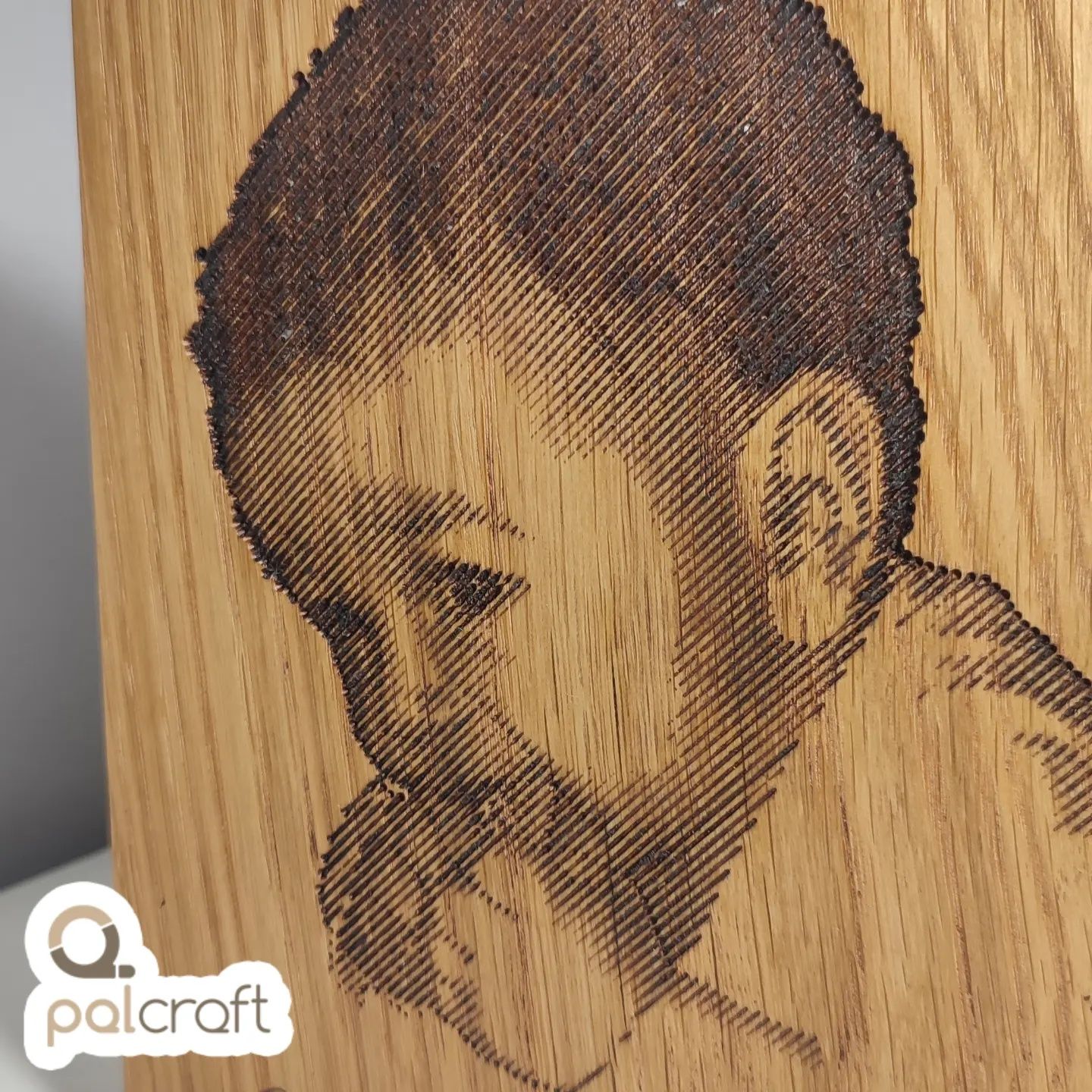 Fotogravura em madeira maciça bebé criança lembrança