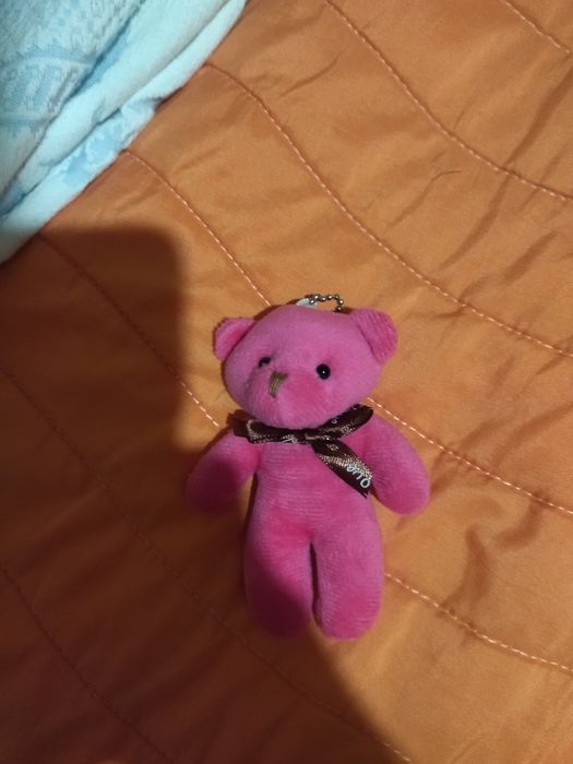 Peluche ursinho cor rosa 12 cm ( Portes grátis )