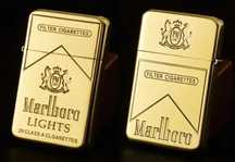 Wykwintna mosiężna zapalniczka na naftę Marlboro