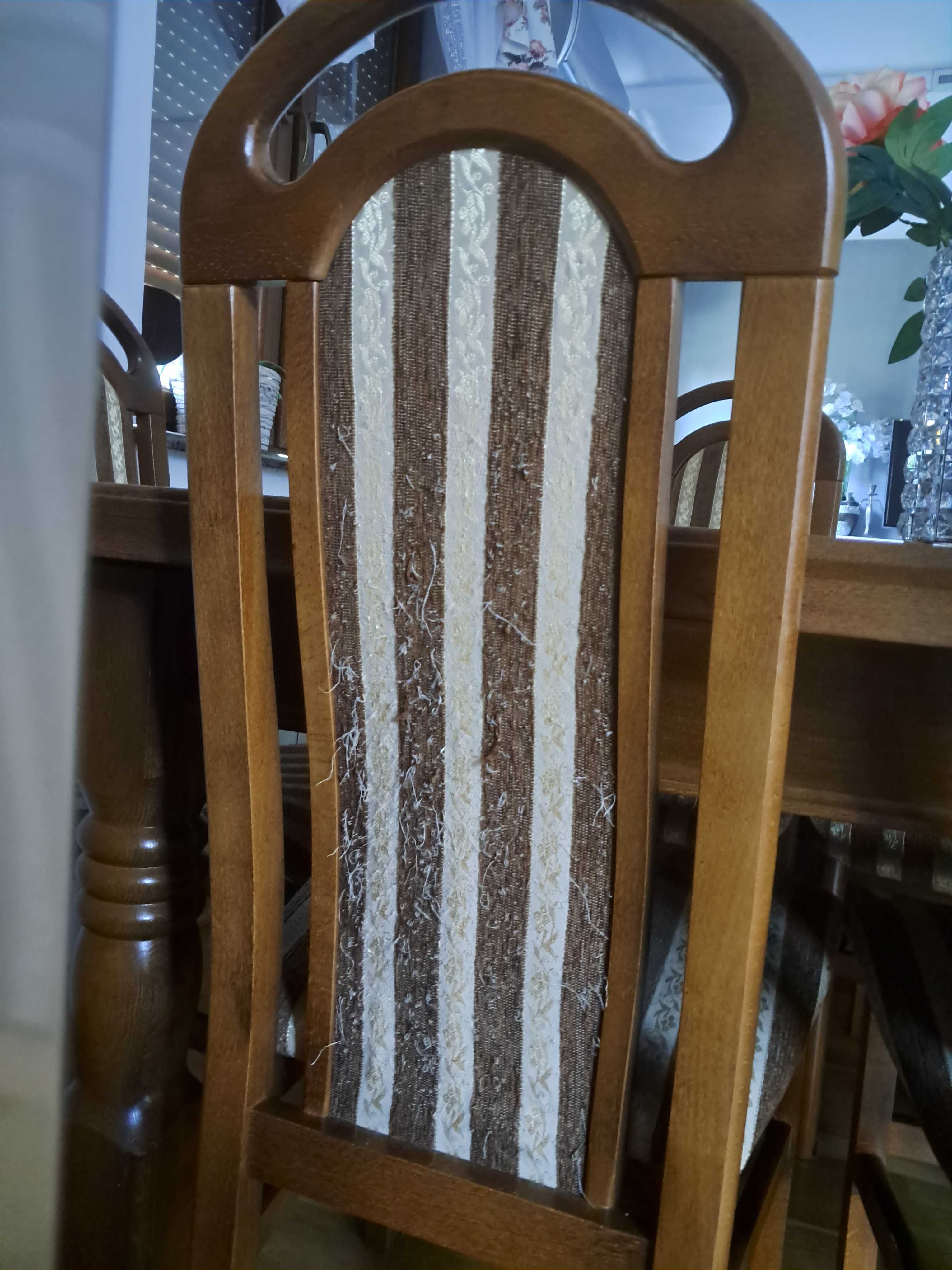 Stół rozkładany + 8 krzeseł