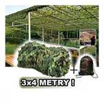 SUPER CENA! Siatka Maskująca 3x4 Metry+Pokrowiec Etui Do Przenoszenia
