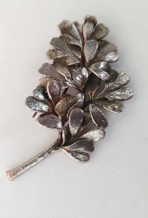 Серьги Гроздь-бирюза, Серебро - колечко