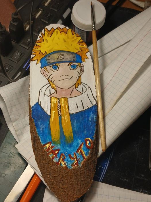 Картина на дереве. Ручная работа.