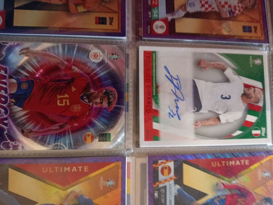 Cartas de coleção Topps.