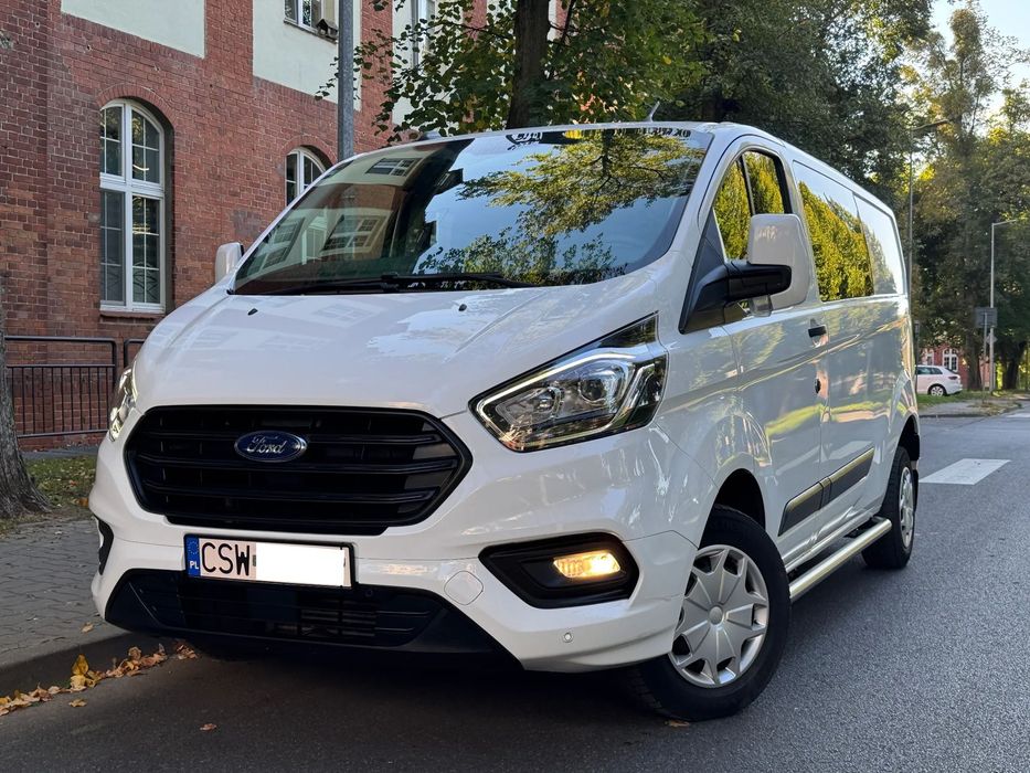 Ford CUSTOM DŁUGI 6 OSÓB  2020. 2.0d  Klima Długi Long LED  5 osób Navi 2x pdc 23% brutto