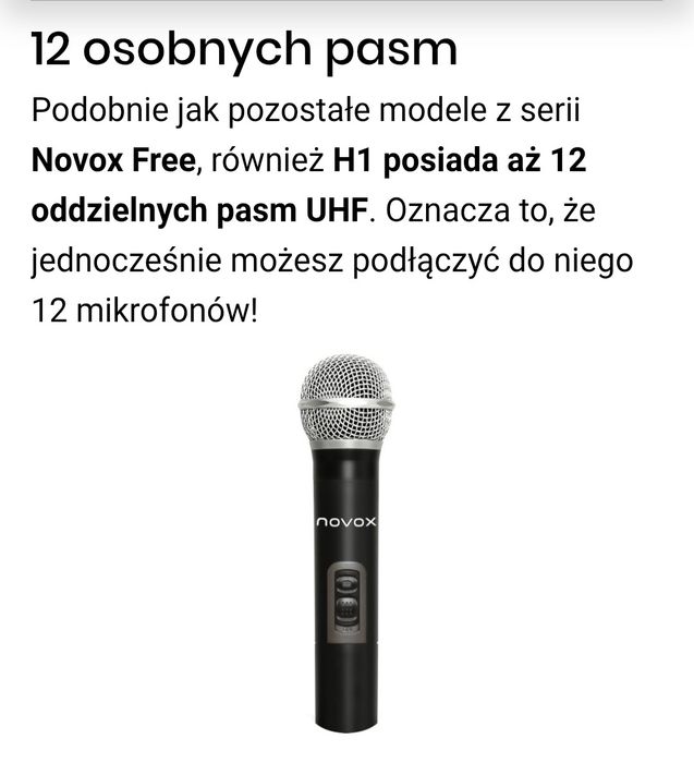 Bezprzewodowy mikrofon NOVOX