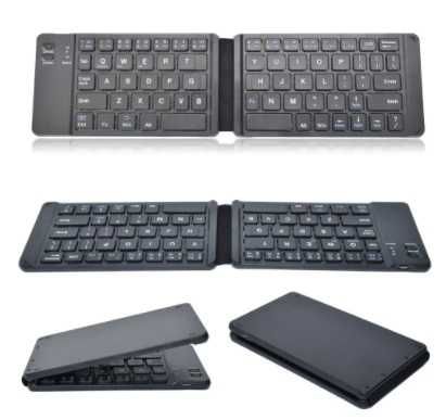 Teclado portátil bluetooth sem fio compatível com ios e android - Novo