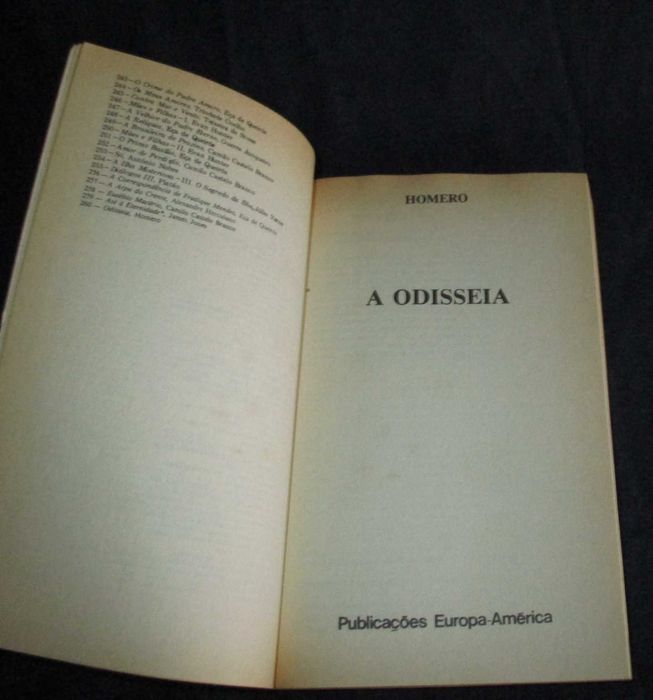 Livro Odisseia Homero Livro de Bolso Europa-América