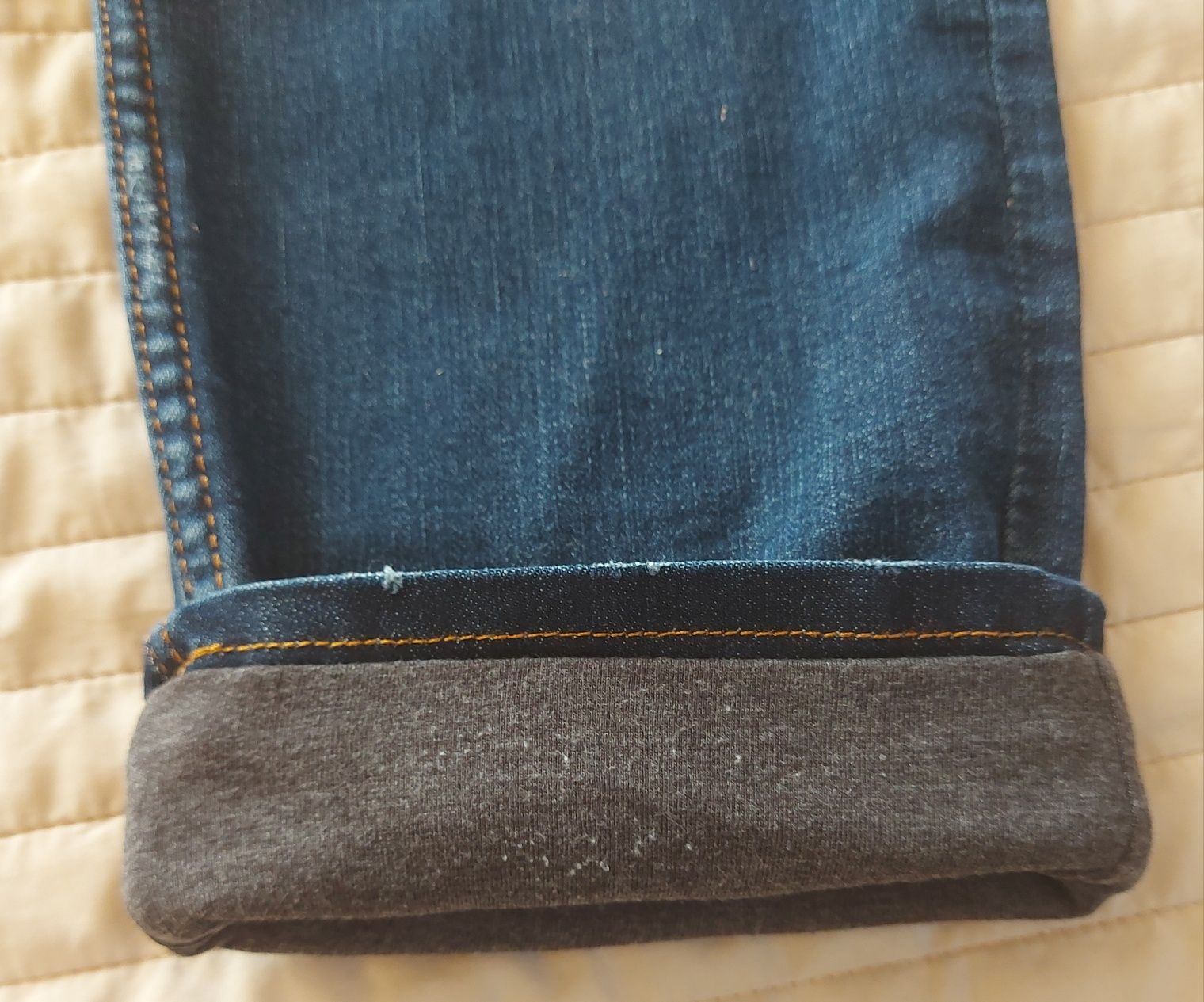 Ocieplane jeansy H&M, rozm. 146/152