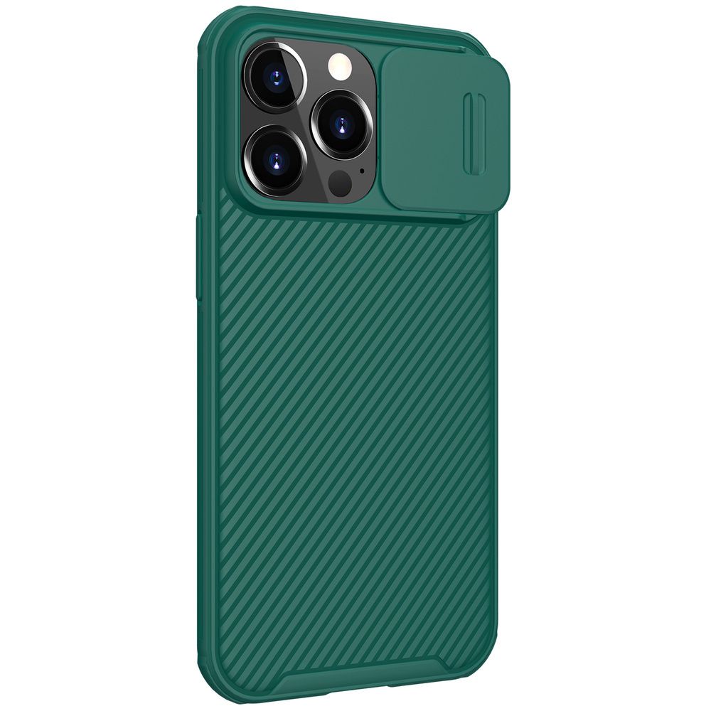 Etui Camshield Zielony Z Osłoną Na Aparat Kamerę + Szkło Iphone 13 Pro