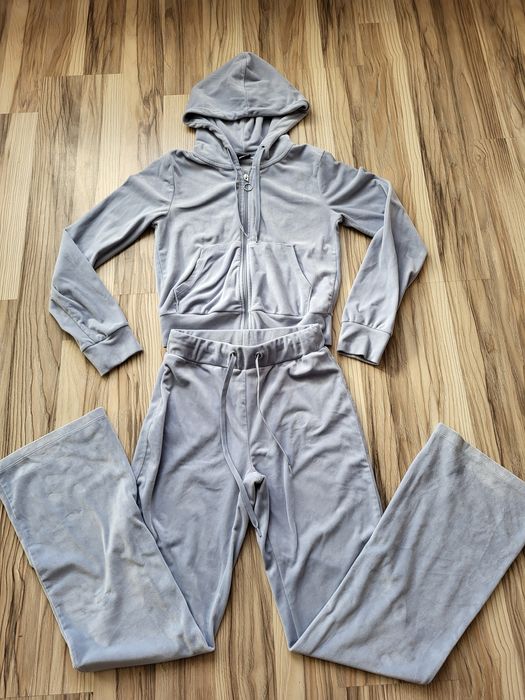 Welurowy komplet dresowy